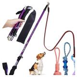 Kidpet Flirt Pole for Dogs,Stronger Long Foldable for Large Dogs Heavy Duty,with 3 Dog Toys Rope Chew Stick Chase Toys,Tug Toy for Aggressive Chewers Large Breed Small Dogs Puppy11