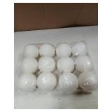 Large White with Glitter  Christmas Ornaments 12pk
