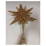 Gold Glitter Star Tree Topper