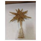 Gold Glitter Star Tree Topper