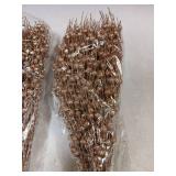 Artificial Glitter Berry Stems 24pk 17in Champagne