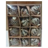 Mercury Glass Ball Ornaments Set of 12