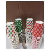 Disposable Christmas Coffee Cups with Lids 100pk