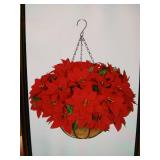 Artificial Christmas Flower Hanging Basket