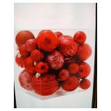 Red Christmas Ball Ornaments 36pcs