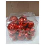 Red Christmas Ball Ornaments 36pcs
