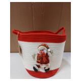 Holiday Snowman Cotton Rope Basket