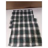 Green Plaid Flannel Decorative Throw Pillow Covers 2pk 15 x 15in