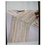 Snow Kingdom 3pcs Gold Sheer Gauze Tablerunners 10ft