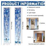 Winter Wonderland Decorations - Christmas Door Decor & Porch Banner for Indoor/Outdoor Winter Holiday Parties
