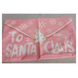 Pink Santa Mail Christmas Envelope Pillow Cover