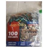 GLOWNOVA Green Wire,Multicolor,Incandescent Bulb 100 Mini String Lights for Indoor Christmas Tree Garland Birthday Wedding Party Festival Decoration