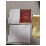 Caregifts Christmas Card Set with Gold Seals-24 Cards, 24 Envelopes, 24 Seals