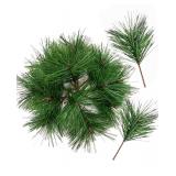 Luxdesc Artificial Green Pine Needles Branches Fake Small Pine Twigs Stems Evergreen Picks 30 Branch for Christmas Greenery Arrangements Wreaths Holiday Tree Decorations