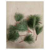 Luxdesc Artificial Green Pine Needles Branches Fake Small Pine Twigs Stems Evergreen Picks 30 Branch for Christmas Greenery Arrangements Wreaths Holiday Tree Decorations