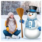 DoubleFill 3 ft Snowman Cardboard Cutout Standup Winter Wonderland Decorations Large Snowman Stand up Frozen Party Cutouts Photo Booth Prop for Indoor Outdoor Yard Home Xmas Party