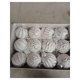Elegant White and Silver Christmas Ball Ornament Set-12