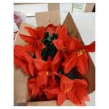 Artificial Red Poinsettia Flower Stems-6