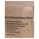 LED Peppermint Candy Driveway Markers - Set of 8