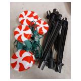 LED Peppermint Candy Driveway Markers - Set of 8