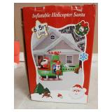Inflatable Christmas Helicopter Santa with Snowman - 6.5ft