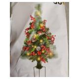 Pre-lit Artificial Christmas Tree with Berries and Pinecones