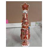 Gingerbread Christmas Tree Tower with Peppermint Decorations Table Topper