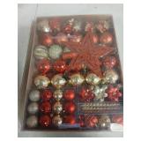 88 PCS Red and Gold Christmas Ornament Collection