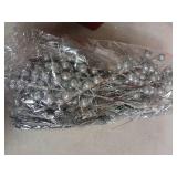 Silver Glitter Ball Branch Picks
