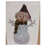 LED Crystal Snowman Holiday Decoration