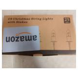 C9 Christmas String Lights with Ground Stakes Set - 25 Lights