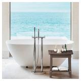 Homenjoy HDPE Shower Bench Stool, Waterproof Shower Seat for Inside Shower, Shower Stools for Shaving Legs with Storage Shelf for Bathroom, Dark Brown