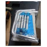 FSA/HSA Eligible Shower Stool 350lbs Bath Seat Chair, Tool-Free Assembly Height Adjustable Bath Bench with Padded Seat for Seniors, Elderly, Disabled, Handicap by Health Line Massage Products