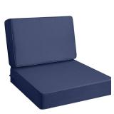 AAAAAcessories Outdoor Deep Seat Cushions, Foam Pillow, Waterproof, Fade-Resistant Patio Furniture Replacement Cushions, 24 x 24 x 5, Navy Blue