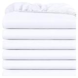 Utopia Bedding King Fitted Sheets - Bulk Pack of 6 Bottom Sheets - Soft Brushed Microfiber - Deep Pockets - Shrinkage & Fade Resistant - Easy Care (White)
