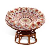 Thankyall Papasan Cushion Cover Only, Water Resistant Papasan Chair Cushion Cover for Outdoor lndoor,Skin-Friendly Soft Machine Washable Unfading Zippered Cover (Mandalas 2, 50in)