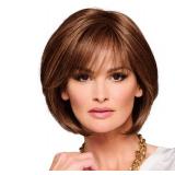 Raquel Welch Made You Look Chin-Length Chic Bob, 100% Hand Tied by Hairuwear, Petite-Average Cap, RL31/29 Fiery Copper