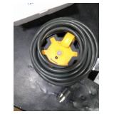 DEWENWILS 5-Outlet Power Strip, 25FT Heavy Duty Extension Cord, 14/3 SJTW, Industrial Power Strip for Garage, Workshop, 15A Circuit Breaker, Swivel Safety Covers