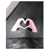 Small Heart Hands Sculpture Decor for Living Room Bedroom Bookshelf Coffe Table and Office Display, Love Finger Statue Modern Aesthetic Home Decor, Unique Gift for Wedding Christmas Birthday (Pink)