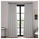 HPD Half Price Drapes - Faux Linen Curtains for Living Room (1 Panel) - 50W X 84L - Textured Room Darkening Curtains for Bedroom 84 Inches Long - Drapes for Home Decor, Birch