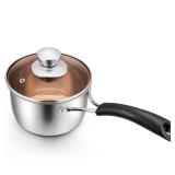 P&P CHEF 1 Quart Saucepan, Stainless Steel Saucepan with Lid, Small Sauce Pan for Home Kitchen Restaurant Cooking, Easy Clean and Dishwasher Safe