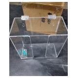 SEANADO Face Mask Dispenser Box Acrylic Glove Holder Hygiene Station with Lid for Disposable Emesis Bag, Shoe Cover and Hairnet Wall Mount Holes or Tabletop Holder