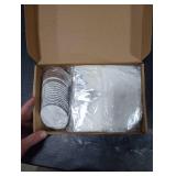 Amyhill Christmas Angel Wings Ornament Sublimation Blanks Set DIY White Angel Feather Wings for Craft Xmas Hanging Family Photo Memorial Ornament Christmas Tree Party Decoration(48 Pcs,Round Style)