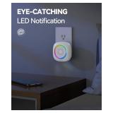 TECKNET Plug-in Wireless Doorbell with RGB Lighting & 1300 Feet Range,IP66 Waterproof Door bell for Home/Classroom/Office/Business,60 Chimes,5-Level Volume,4.5-Year Battery Life(White)