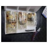 Immeiscent Sunflower Glass Flameless Candles with Remote Battery Operated Flickering LED Pillar Candle Summer Fall Autumn Christmas Decorations Gifts for Women Mom Mothers Day Birthday, Set of 3