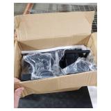 BesLowe 2-Pack Modern Outdoor Wall Lights, 15in Exterior Lighting Fixtures Wall Mount with Water Ripple Glass, Black Porch Lights Outdoor Wall Sconces, Outside Lights for House Garage