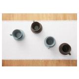 Solino Home Linen White Table Runner 60 Inches - Fringe, 100% Pure Linen Small Table Runner 14 x 60 Inch Ideal for Dresser and Coffee Tables - Fall, Autumn, Halloween, Thanksgiving, Christmas, Holiday