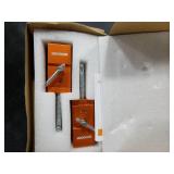 DAYDOOR Professional Cabinet Clamps 2 Pack, Heavy-Duty Cast Steel, Integrated Drill Guide & EVA Protection, Face Frame Alignment Tool for Cabinet Installation & Woodworking, Orange