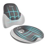 FLORICH Seat Cushion Lumbar Support Pillow for Office Chair, Car Lower Back Support, Ergonomic Desk Chair Pillow for Butt and Back Support of Memory Foam Seat Pad(Grey)