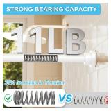 Tension Curtain Rod 30 To 63 Inch White Tension Rods Adjustable Spring Loaded Curtain Rods 7/8 Curtains Rods No Drilling Tension Rods For Windows Bedroom Closet Doorway Door